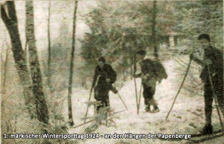 1. märkischer Wintersporttag 1924 - an den Hängen der Papenberge 